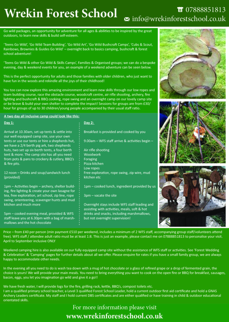 Wrekin Forest School - Lifestyles UK